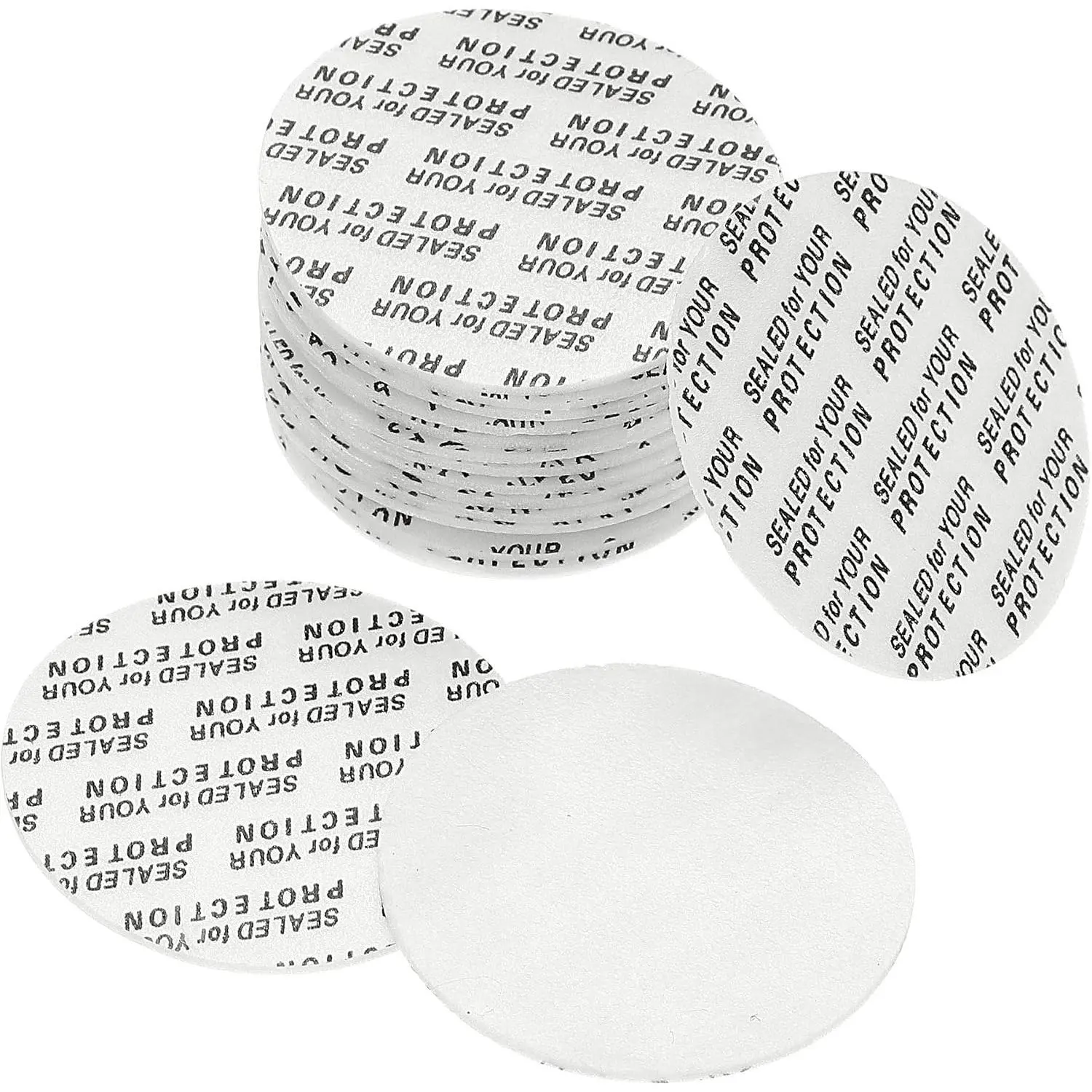 35mm/1.38"  Lid Liner, 100Pack PS  Resistant Tamper   Seal for Bottle Cap Liners Seals