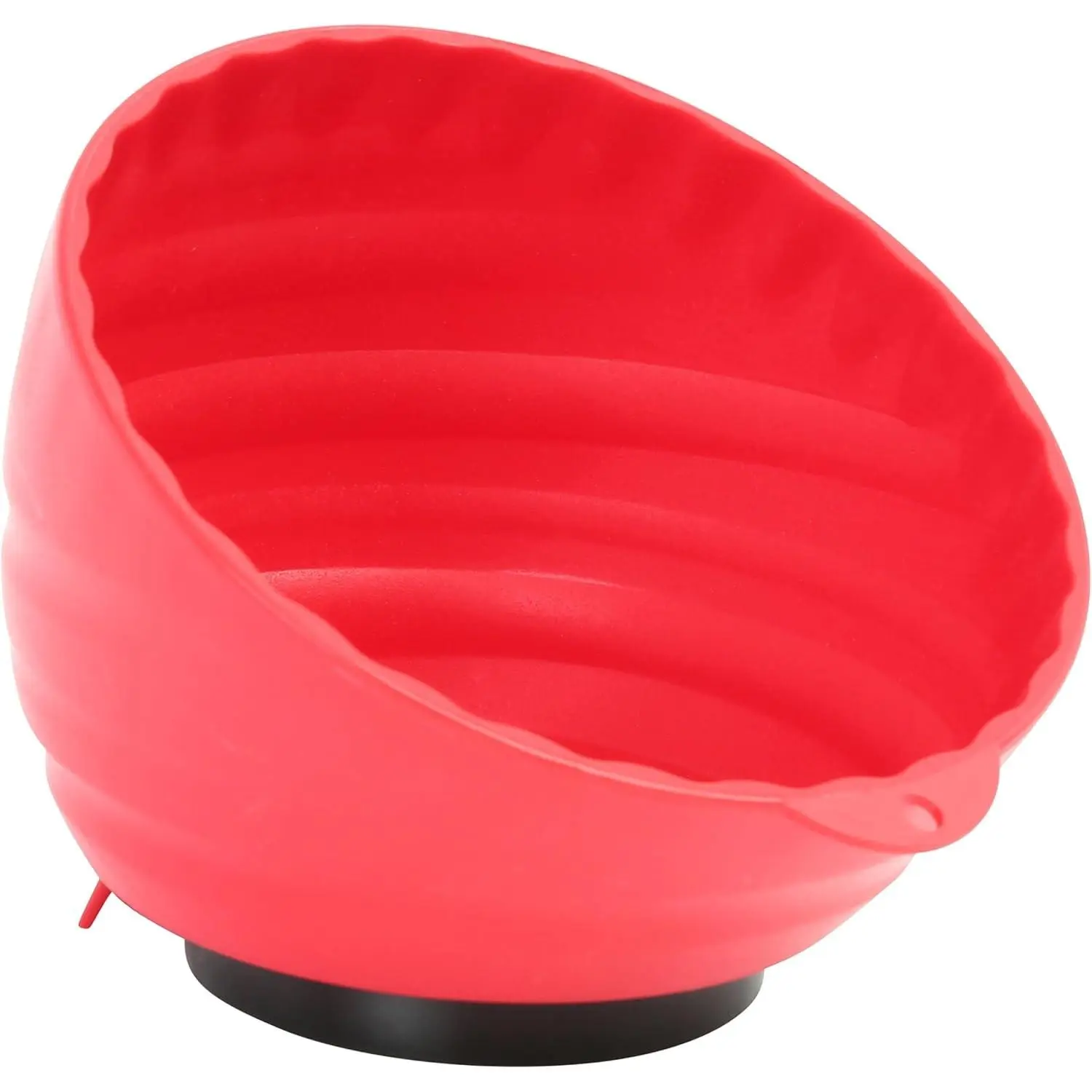 25333 Red Magnetic Nut Cup, Curved Magnetic Parts Tray Holds Up to 5 Pounds, Attaches To Metal Surfaces, Multi-Use Nuts And Bolts Organizer Made From Durable ABS Plastic