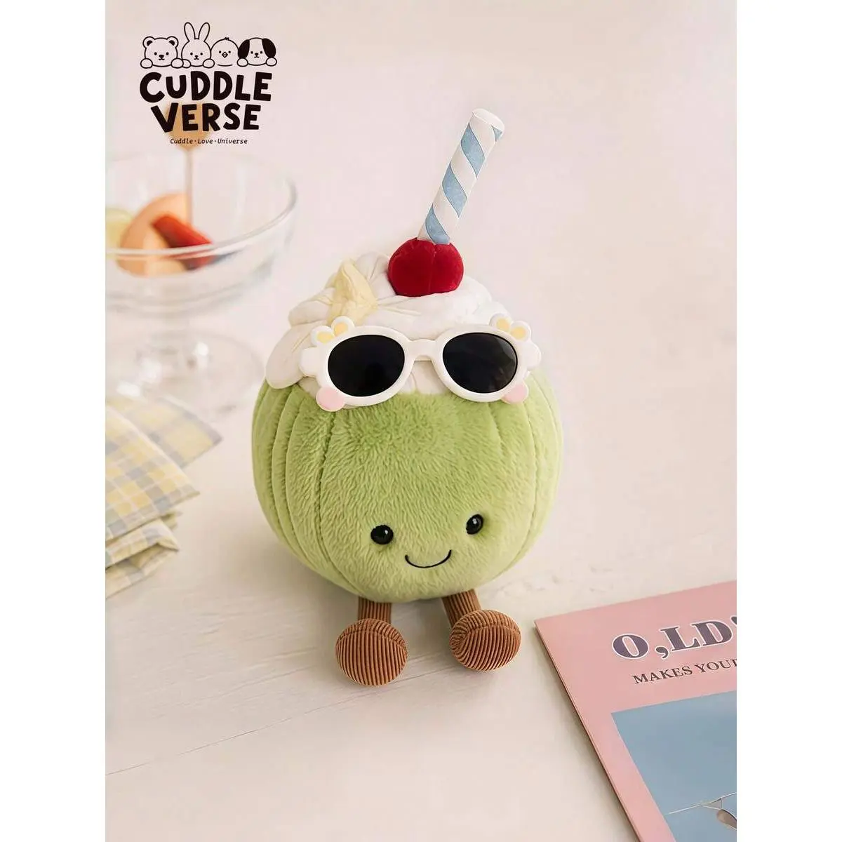 7.87 Inch Exquisite Green Coconut Plush Doll - This Coconut Doll Is Filled With High-Quality, Soft And Fluffy Material. It Is Not Only A Perfect Accent For Decorating Bedrooms And Living Room Sofas, But Also A Cozy Companion For Daily Huggi