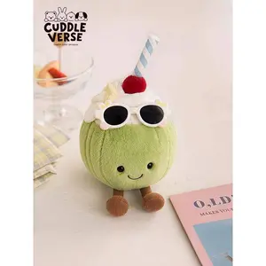 7.87 Inch Exquisite Green Coconut Plush Doll - This Coconut Doll Is Filled With High-Quality, Soft And Fluffy Material. It Is Not Only A Perfect Accent For Decorating Bedrooms And Living Room Sofas, But Also A Cozy Companion For Daily Huggi