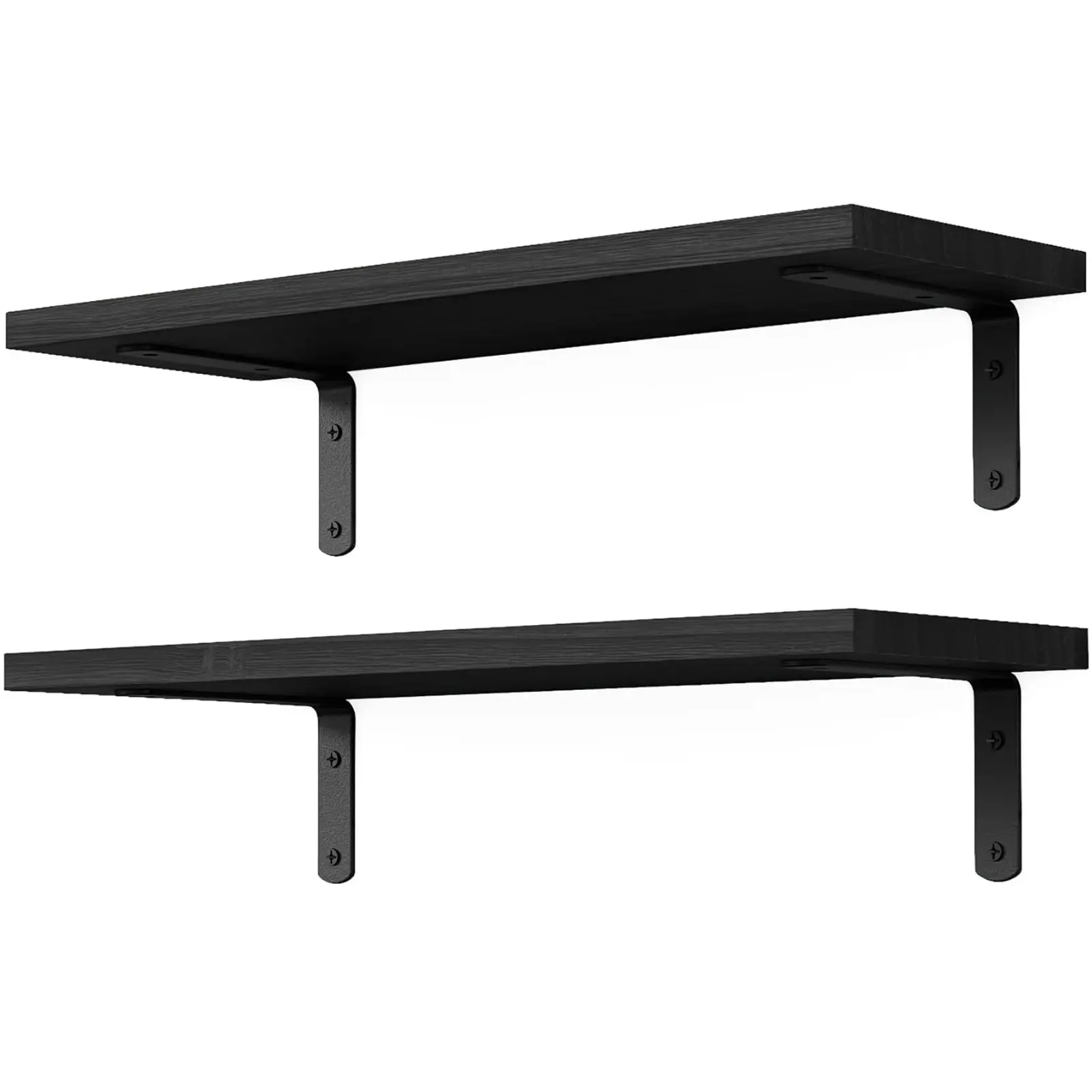 Floating Shelves, 2 Sets Wall Shelves, Wooden Floating Shelves for Wall Decor, Wall Mounted Floating Bathroom Shelf for Storage, Floating Book Shelf for Bedroom, Living Room, Wall Organizer