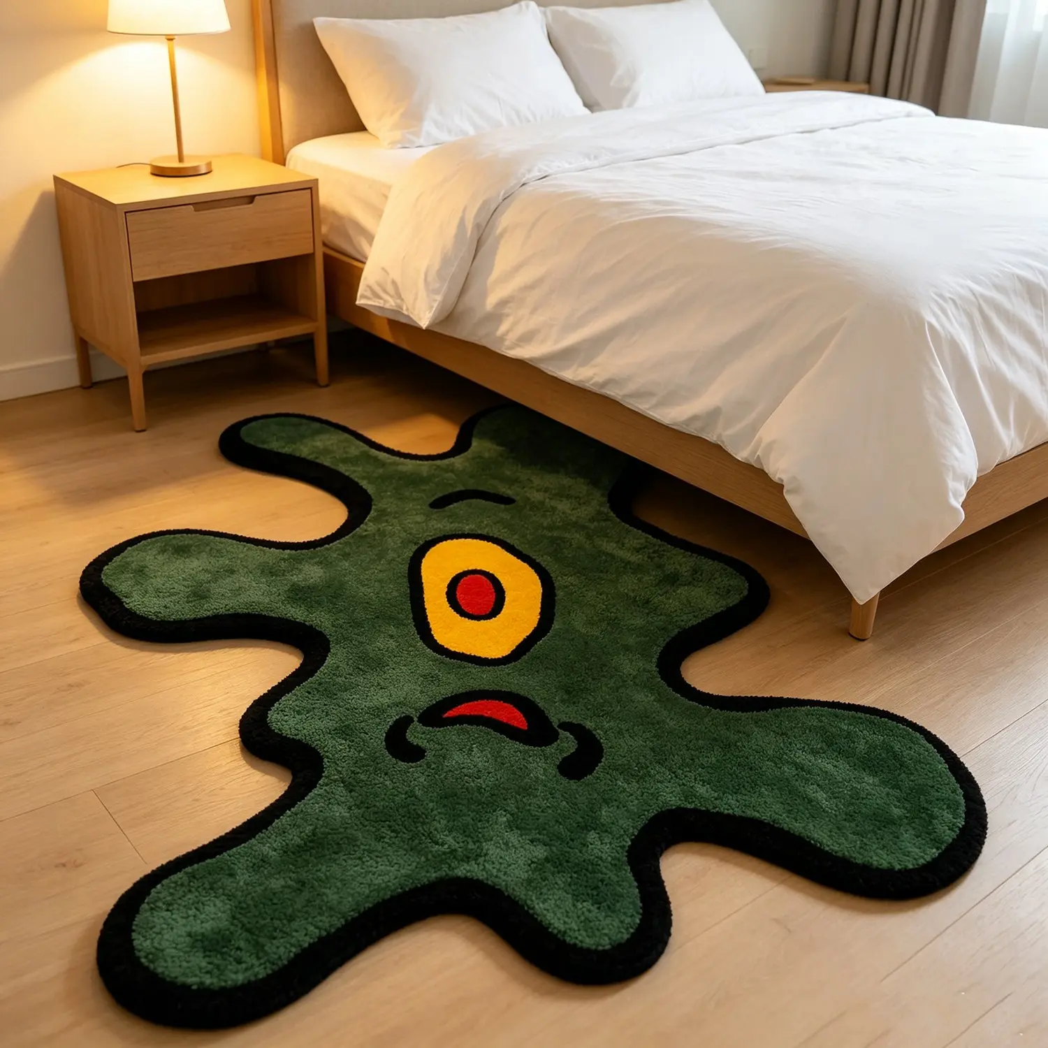 Funny Single-Eye Weird Shape Rug, Cartoon Funny Mat, Bedroom Bedside Fun Irregular Decorative Blanket, Creative Trendy Living Room Sofa Mat, Polyester Rug, Home Decor Rug