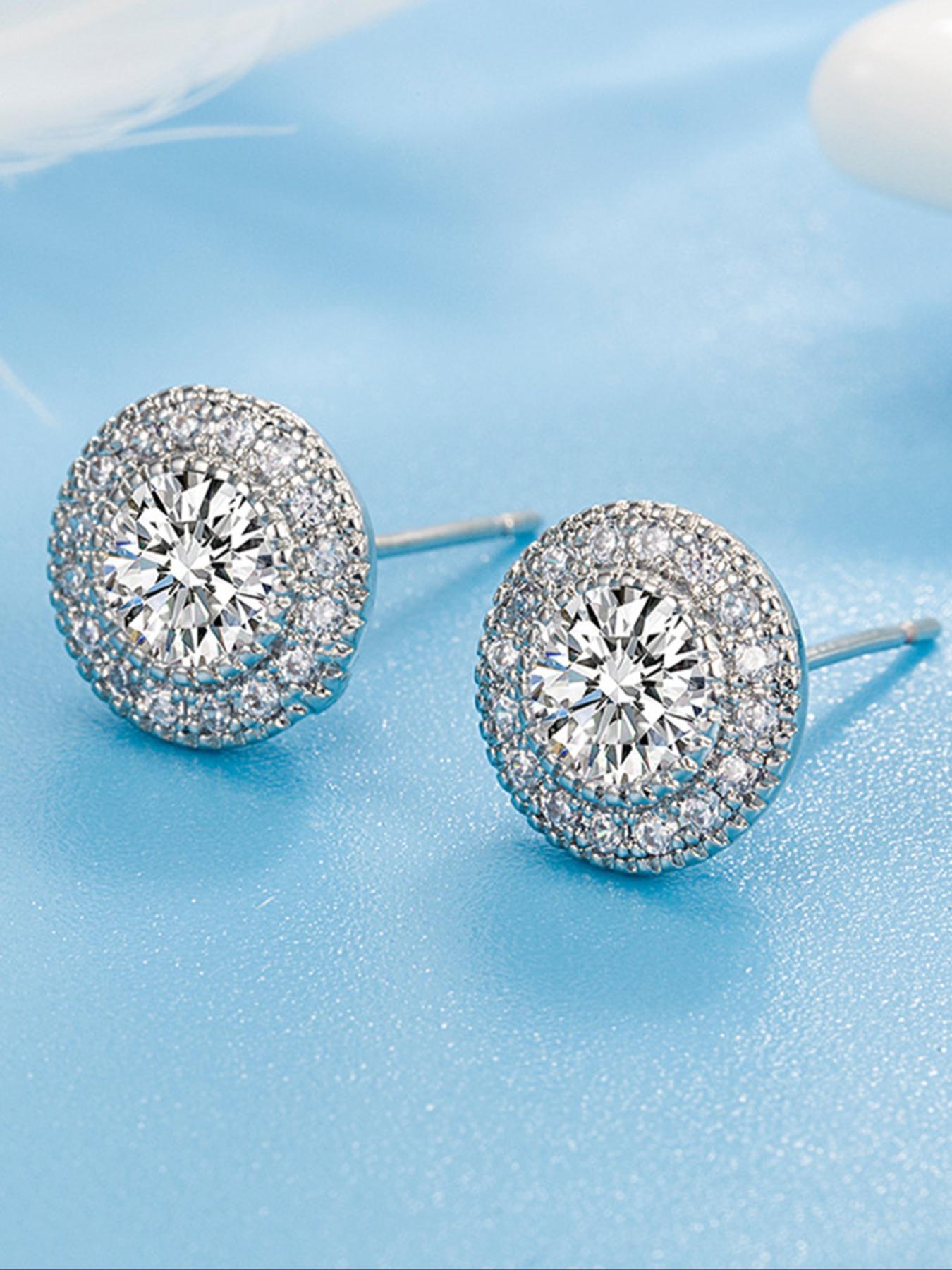 Elegant Rhinestone Decorated Stud Earrings, Stud Earring Jewelry, Fashionable Matching Earrings for Women, Daily Use, All-match Accessory, High Quality Earrings