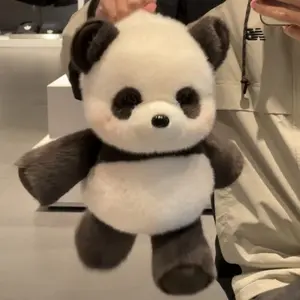17 Inch Running Panda Plush Toy, Soft Cute Stuffed Animal Home Decor, Perfect Birthday Gift for Adults and Kids, Adorable Pillow Companion