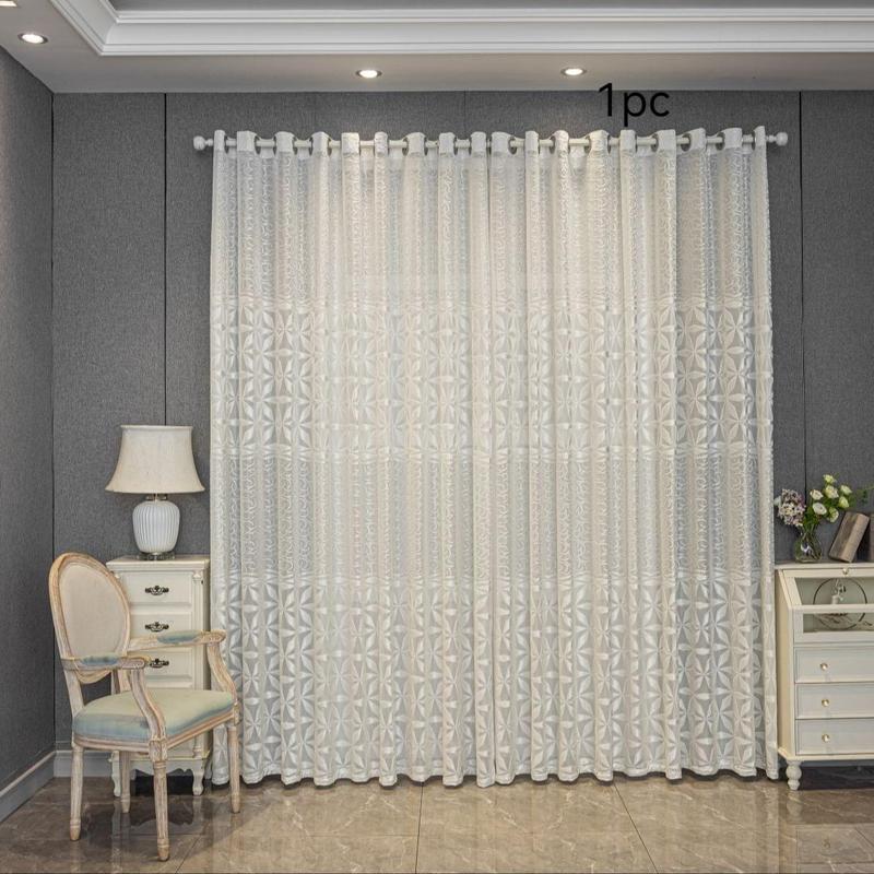 Hollow-Out Design Finished Curtain, Modern Simple Luxury Light-Transmitting Window Curtain for Balcony, Bedroom, Living Room and Office #TOP PICKS