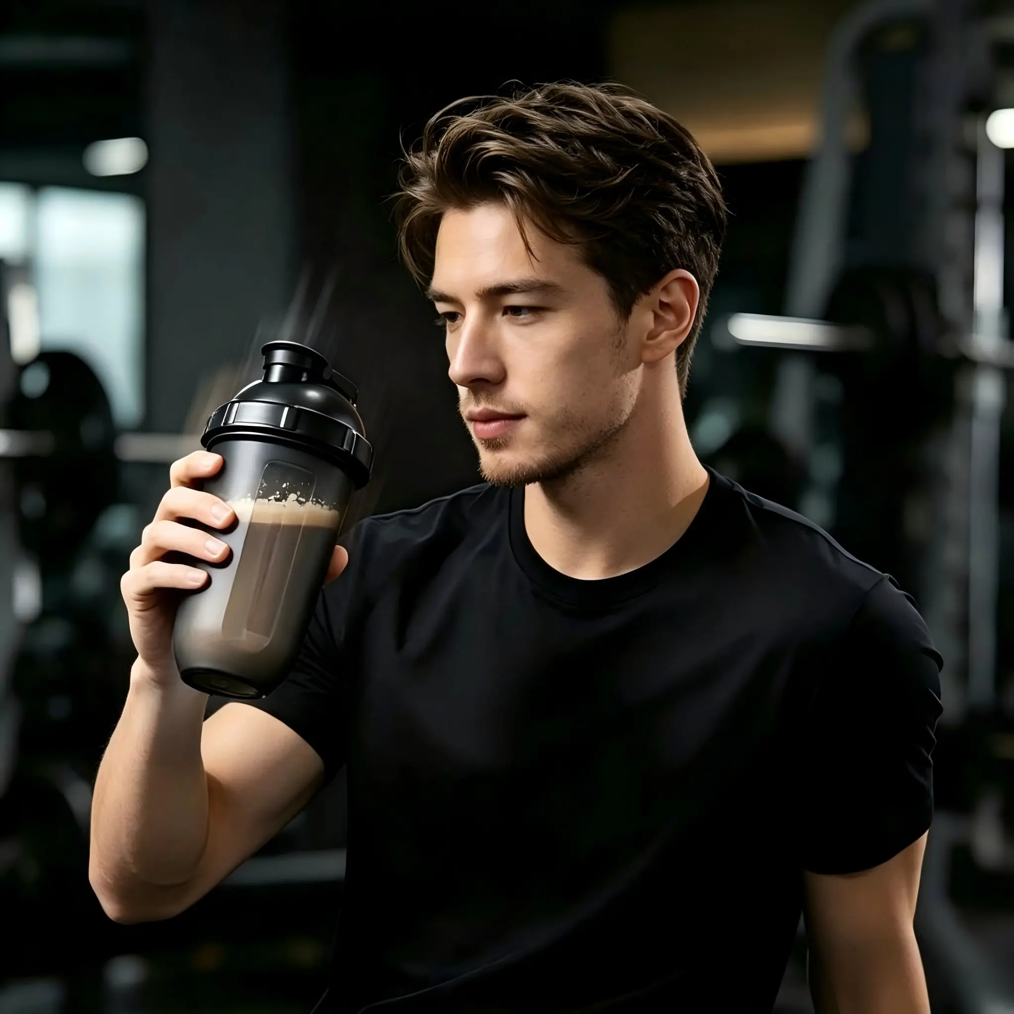 500ML Food Grade PP Bullet Shaker Cup, Shaker Bottles, Drink Shaker, Protein Shaker Cups, Simple Style, Holds 60°c Hot Water, Includes Stainless Steel Mixing Ball, Ideal for Sports/fitness