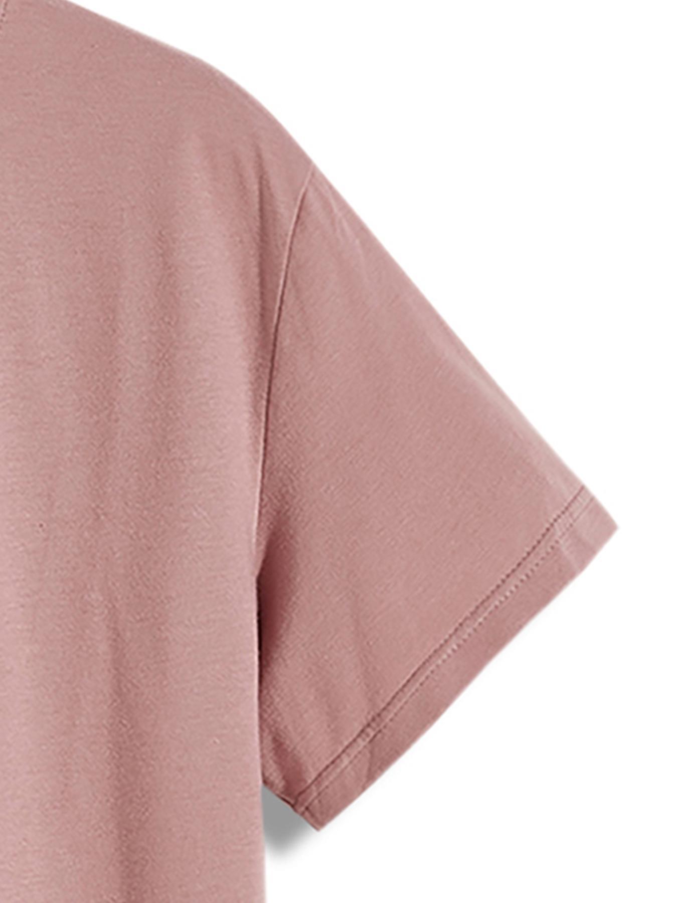 Men's Letter Print Round Neck Tee, Regular Fit Casual Short Sleeve T-shirt, Men's Summer Top for Daily Wear