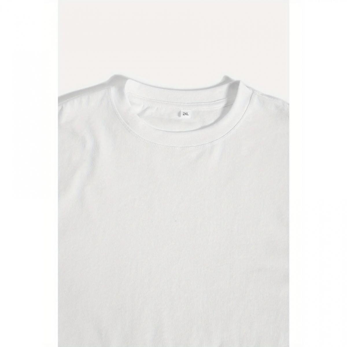 A Men'S Casual Cotton T-Shirt With The Words "Never Give Up" Printed On It - Crew Neck, Slight Elasticity, Knitted Fabric, Regular Version, Summer Short-Sleeved T-Shirt Suitable For Adults, Large Size Option Golf Gift T-Shirt For Men And Women