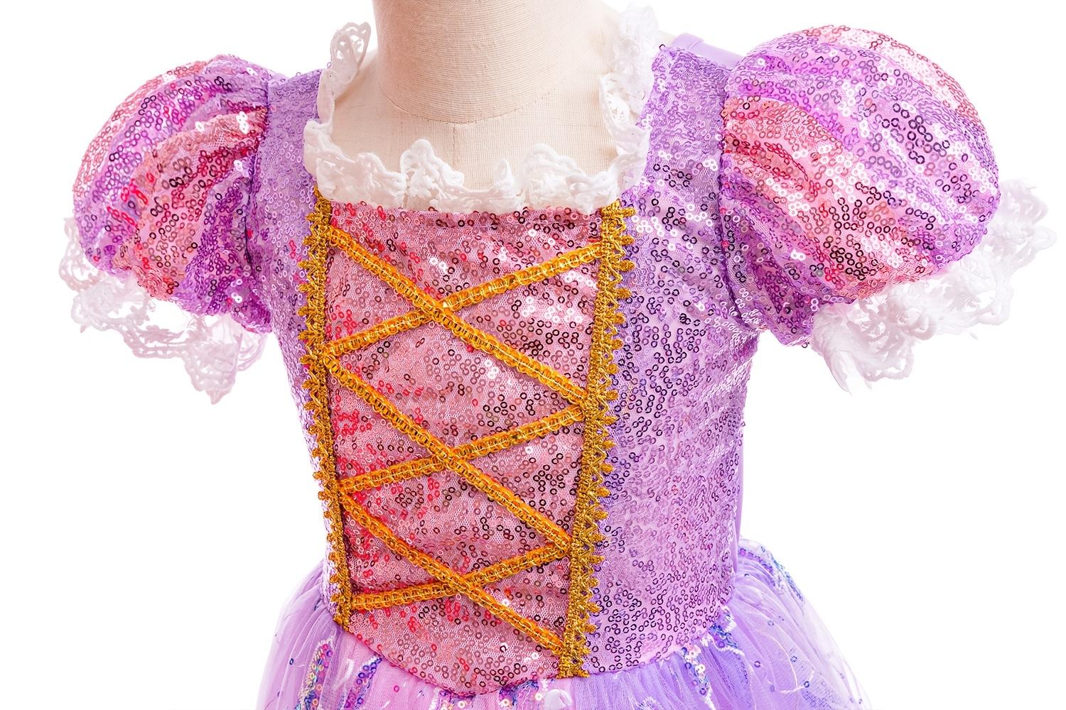 (New)Girl's Light-Up Princess Dress with Gloves, Lining - Perfect Themed Parties and Holiday Gifts, LEADTEX Costume Decoration