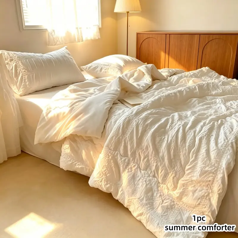Soft Bubble Mesh Summer Quilt, Skin-Friendly Comfort, All Seasons Use, Bedroom Decoration, Perfect Choice for Home, Soft Lightweight Quilts