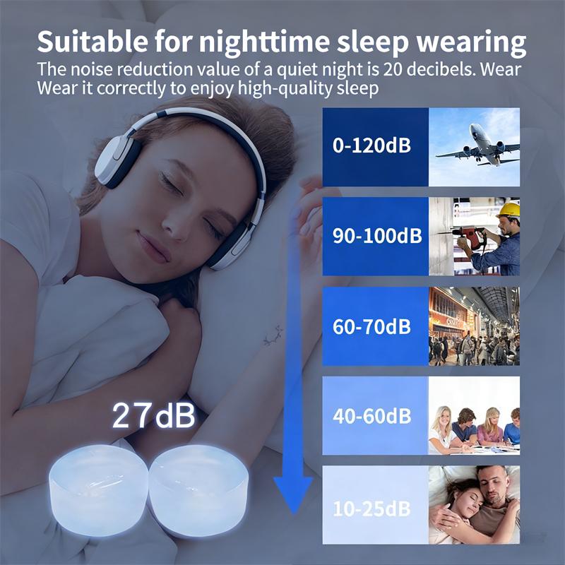 Unisex silicone mud earplugs moldable sound insulation noise reduction sleep sleep swimming waterproof study dormitory snoring anti-noise