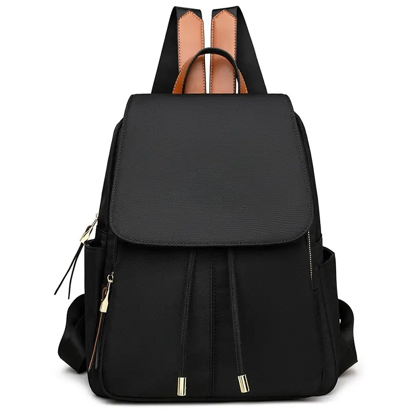 Women's  Nylon Backpack, Minimalist Plain Daypack for School  Work Commute, Lightweight with a Buckle Fastener  Padded Straps, Backpacks For School,  Wear, Day Backpack