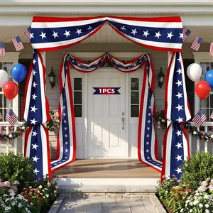 American Flag Triangle Banner, Vinyl Material, Patriotic Star-Spangled Banner, July 4th, Memorial Day, 250th Anniversary Decor, Party Supplies