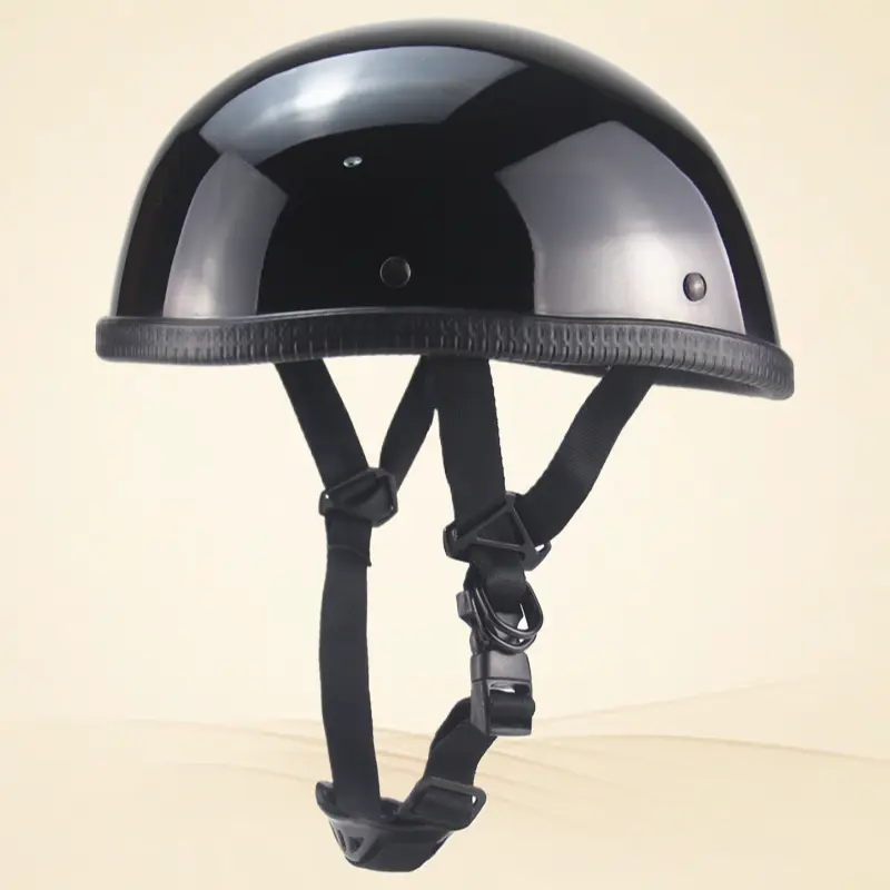 Retro Japanese-Style Open-Face Half Helmet - Unique Style Lightweight Motorcycle Helmet with Buffer Impact, Solid Outer Layer, Humanized Size Adjustment, Adjustable Fit, No Visor, Compact Practical Structure for Daily Riding, Commutes