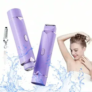 Women's 2026 2-in-1 Electric Shaver & Dual-Head Bikini Trimmer, USB-Rechargeable Waterproof Painless Hair Removal Tool for Silk Skin Care