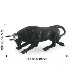 Simulation Bullfighting Action Figures With Rider Farm Animals Poultry Cattle Model Cowboy Static Calf Bull OX Figures