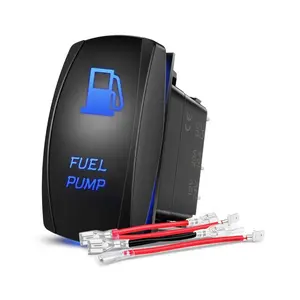 5Pin Laser On/Off SPST Fuel Pump Rocker Switch Blue