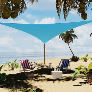 Superior UV Block Triangle Sun Shade Sail Canopy, UV Resistant Outdoor Shade Canopy Cloth, Breathable Sunshade Cover for Patio Deck Backyard Garden Yard Outdoor Facilities, 16x16x16FT
