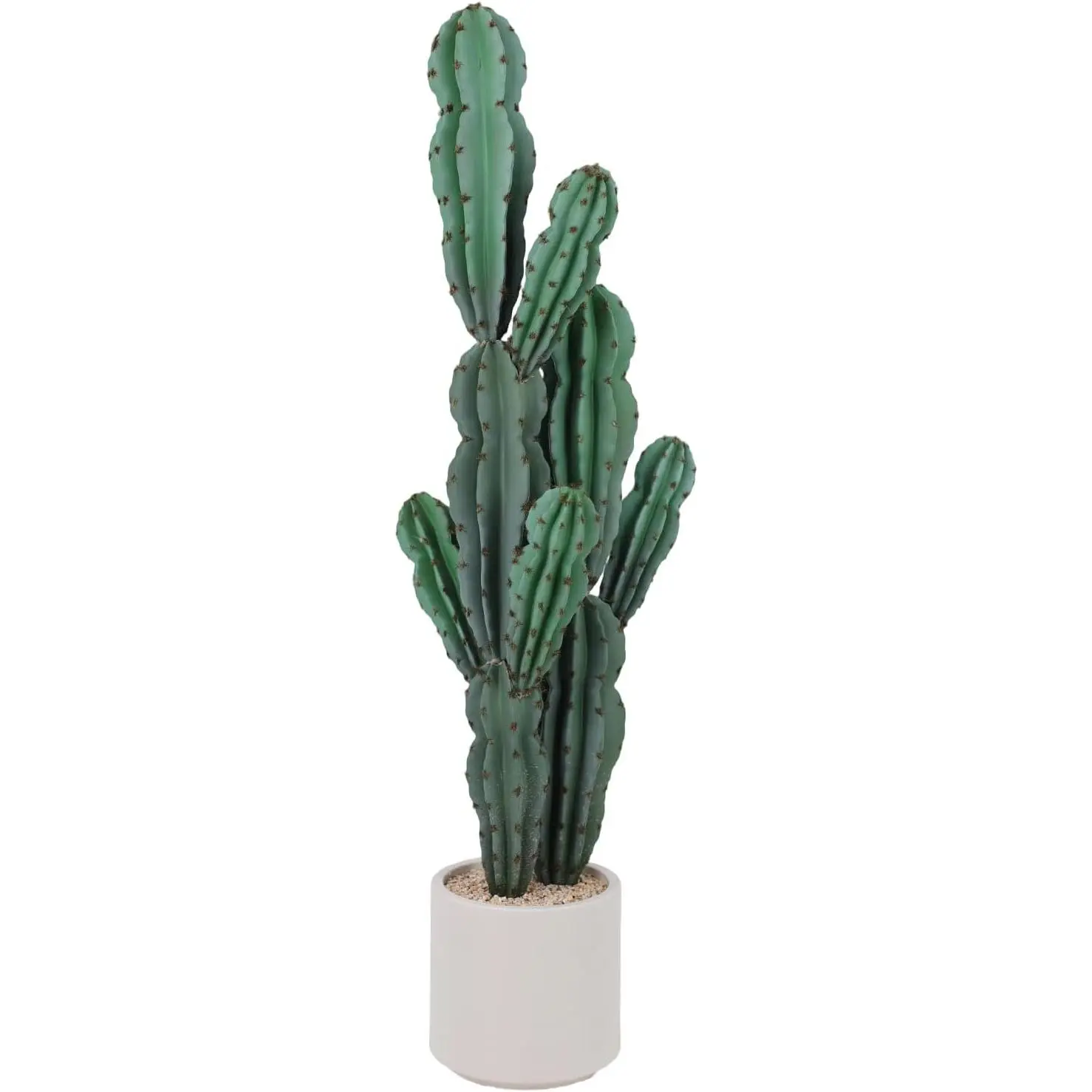 Tall UV-Resistant Faux Cactus Plant – Realistic Artificial Cactus in Planter, Indoor/Outdoor Desert Decor for Home, Office & Garden