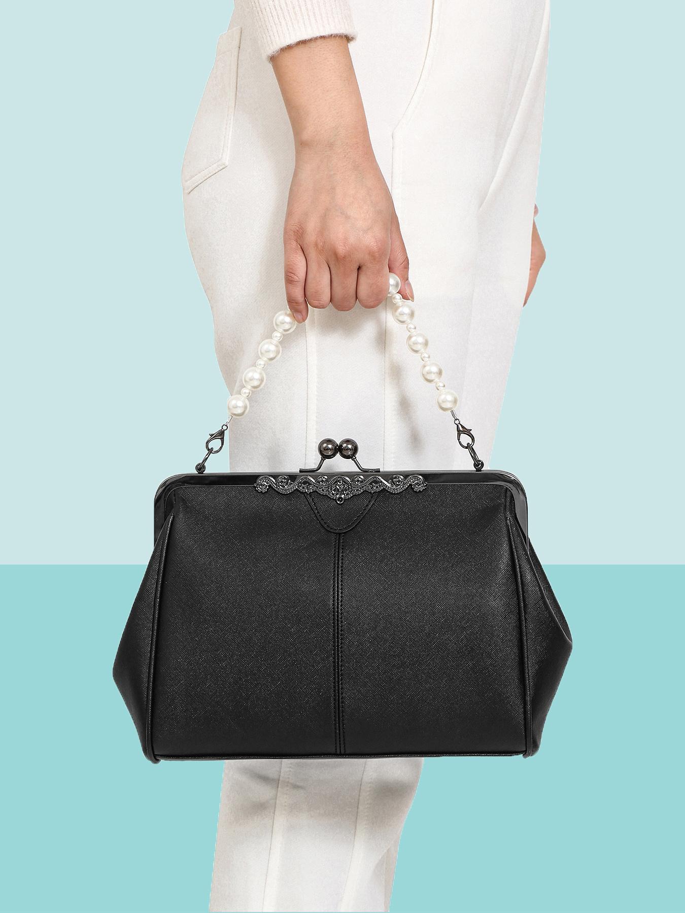 Women's Elegant PU Leather Handbag, Trendy Gorgeous Large Capacity, Chic Vintage Bag for Work & Daily Use, Crossbody Purses