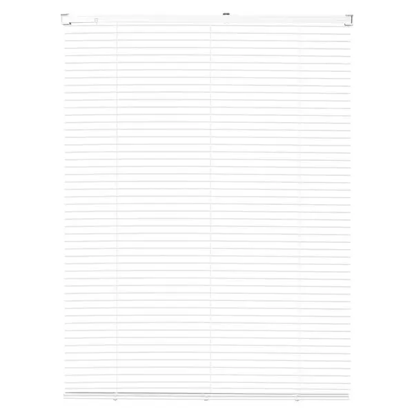 Mini Blinds, 34" W x 48" H, 1" Slat Size, Cordless Horizontal Light Filtering Mini Blind for Indoor Windows, Easy to Clean and Simple Light Adjustment, for Home Decor, Room Darkening, White