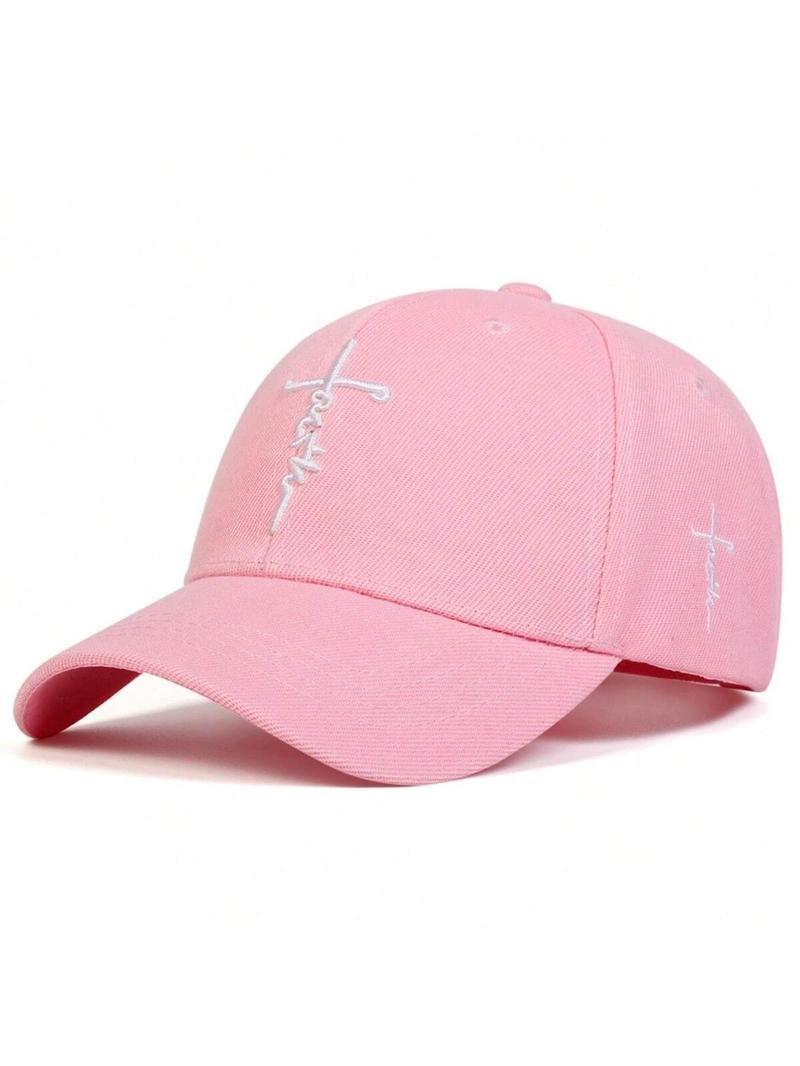 Easter Street Trend Letter Embroidered Baseball Cap, Casual Summer Outdoor Hat for Travel and Seaside Party, Daily Use Sports Adjustable Cap for Men and Women