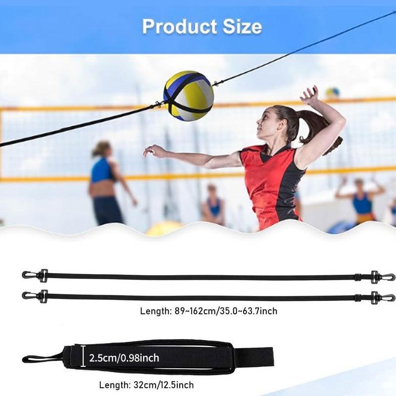 Volleyball Rebound Belt Trainer Elastic Cords Solo Practice for Serves Spiking Defense Indoor Beach Training