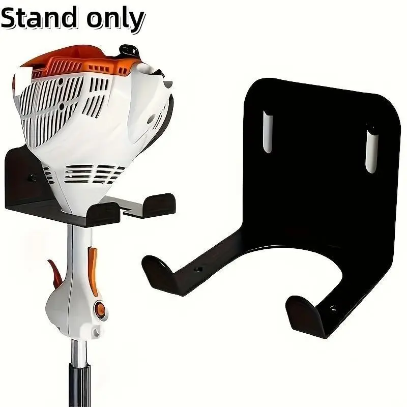2-Pack Steel Lawn Mower Wall Mount Rack, Easy Install Garage Organizer, Metal Tool Hooks, Ventilated Garden Storage, Yard Tool Rack, Yard Tool Stand