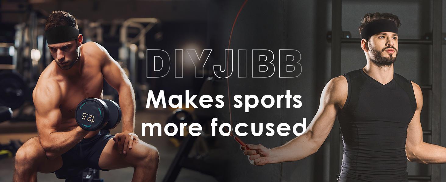 Sport Headbands for Men - 7 Pcs Sweat Absorbent Running Headband for Fitness Workout Running Rugby Baseball Yoga High Intensity Interval Training, Unisex Sweatband for Both Men and Women