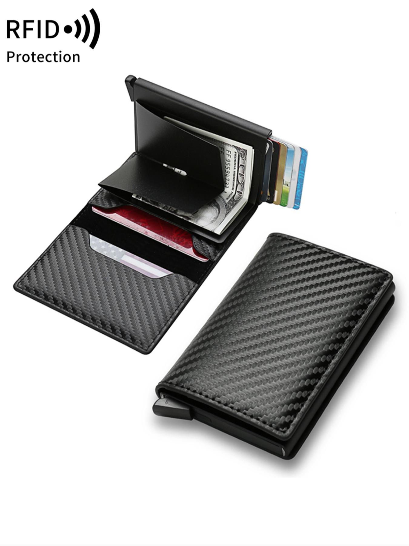 Father's Day Gifts, Men's Minimalist RFlD Blocking CardHolder, Pop Up Card Wallet, Business Card Wallet, ldealGift for Men, Christmas Gift, Valentine's Day Gift, Men's Ideal Gift