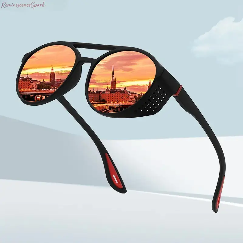 2026 Unisex Polarized Sports Sunglasses - Dual Trendy Frames (Round, Square), Anti-Glare UV-Protective, Aquatic, Night Driving, Blue-Tinted, Reflective, Durable Eyewear for Outdoor Enthusiasts (Driving), Aquatic Sports Eyewear, Night Driving Sports Eyewea