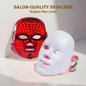 Rechargeable LED Face Mask for Smooth Fine Lines, 7 Colors Cordless Facial Care Device for Daily Comfort & Skin Clarity
