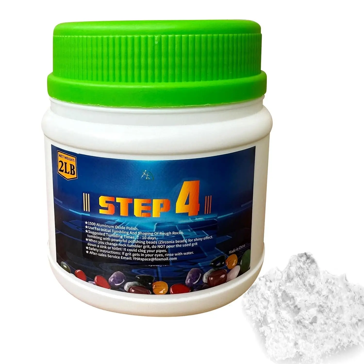 2 lbs Tumbler Media Grit,Rock Polishing Grit Media, Works with Any Rock Tumbler, Rock Polisher, Stone Polisher,Polish 1500 Fine  Oxide, Step 4 for Tumbling Stones (STEP4-2LB)