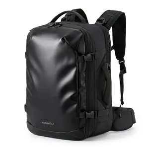 Fanwoli Vacuum Seal Backpack Travel with Built-in Pump, 17 Inch Laptop Backpack, Expandable Vacuum Compression Backpack, TSA Friendly Carry-on Bag with Shoe Compartment