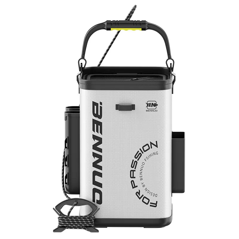 Tall Foldable Fishing Bucket, Durable Portable Pail for Live Fish Hold & Water, Outdoor Tackle Storage for Anglers, Foldable Pail, 13L