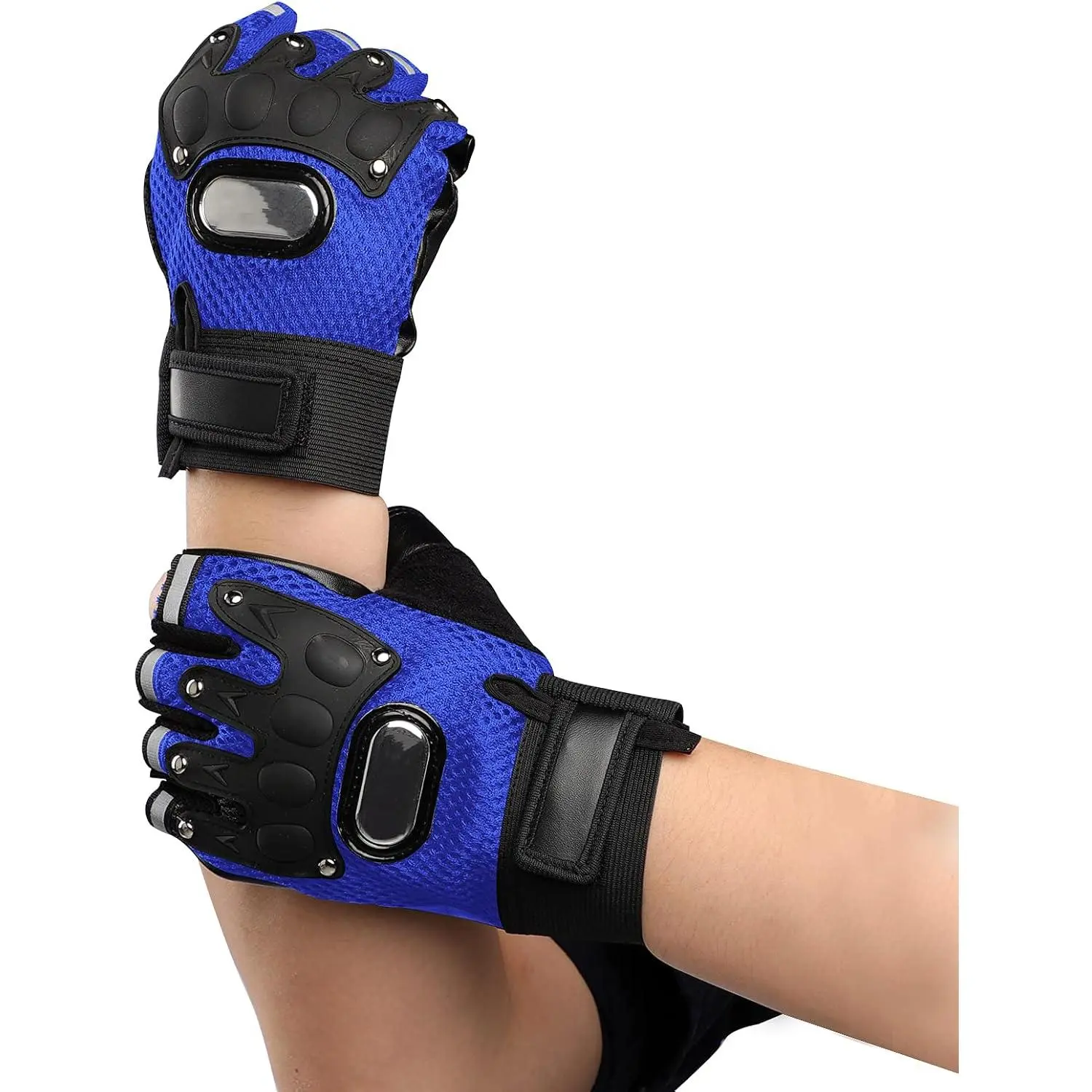 Men Women Breathable Mesh Cycling Gloves Non-Slip Riding Driving  Half Finger Gloves  Exercise Fitness Fingerless Gloves