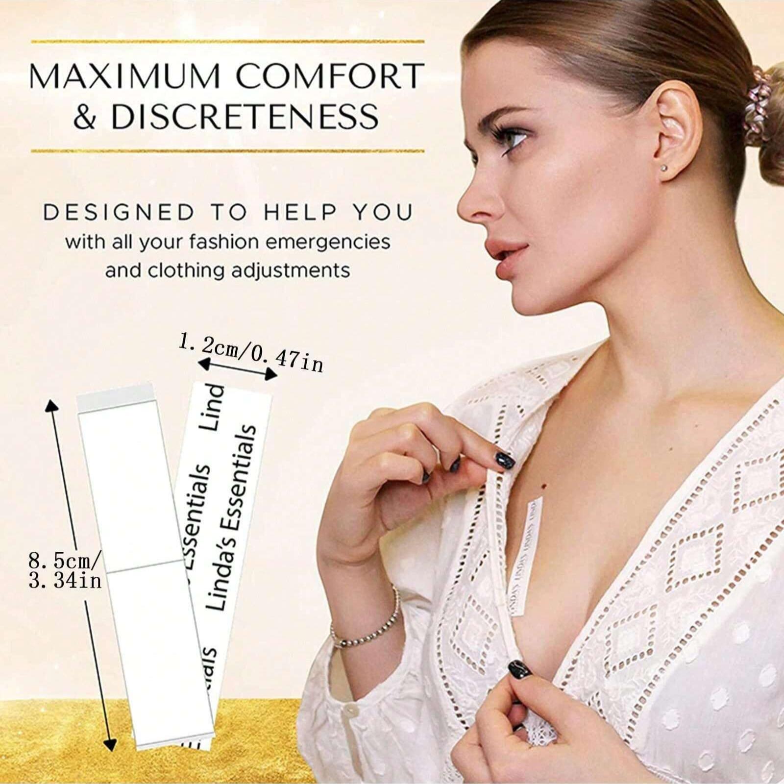 36/108 Sheets Creative Transparent Double-Sided Tape, Ideal for Women Clothing Dresses Invisible Fixing Strips, Seamless Invisible Tape, Fashion Accessory