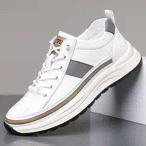 BDHJYDB Men's Minimalist Low-Top Sneakers - Breathable Soft-Soled Lightweight Sneakers with Round Toe & Sole Suitable for,, Gym, Casual Wear - - Versatile White Lace-Up for Urban Style and Outdoor