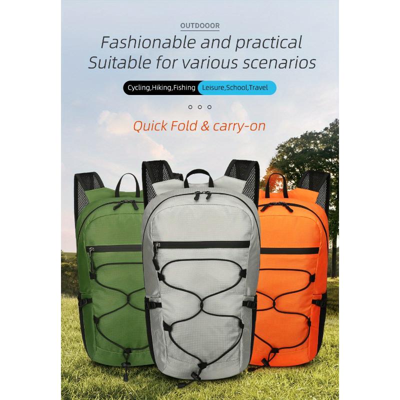 Ultra-Lightweight Foldable Backpack, Compact And Portable Outdoor Sports Backpack, Suitable for Hiking, Cycling, Travel, Business Trips, Commuting, And Fitness, Featuring Shock-Absorbing Breathable Shoulder Straps And Quick Folding for Easy
