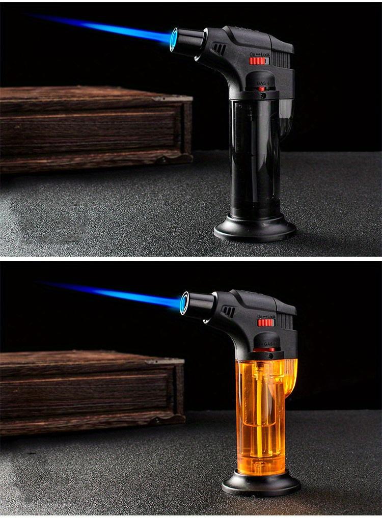 2 pack, Torch Lighter, Butane Refillable Jet Flame Torch Lighter, Windproof, Safe, Multi-Purpose Lighter for Candles, Fireplace, Campfire, BBQ (butane free)
