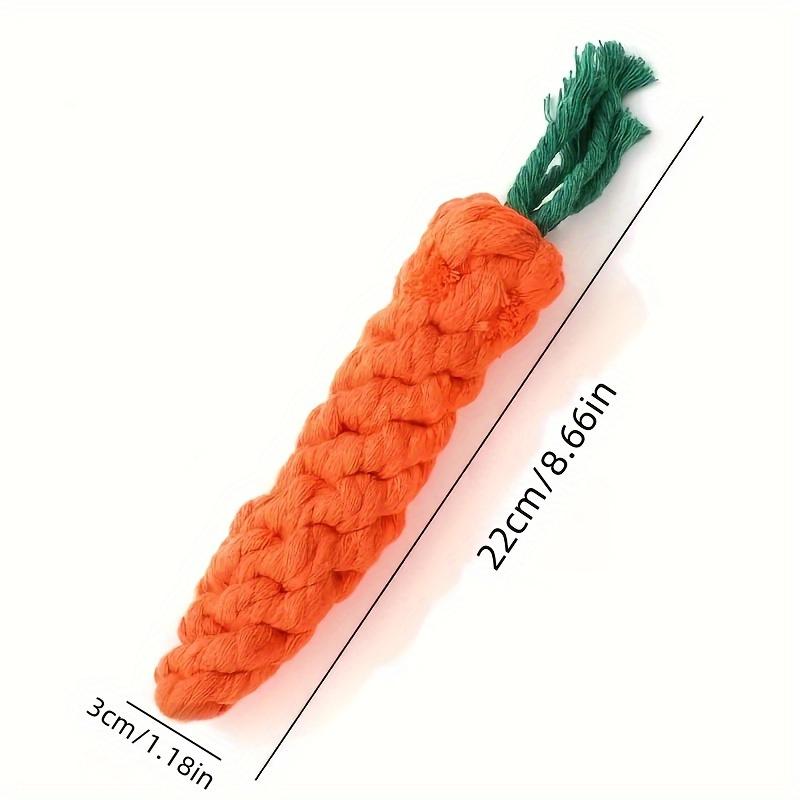 Bite-Resistant Carrot-Shaped Dog Toy with Rope Knot - Durable Interactive Chew Toy for Medium-Sized Dogs, Teeth Cleaning & Tug-of-War Play, Fun Fetch Toy for Aggressive Chewers surprise gift harness Bungee Inflatable Balls Set