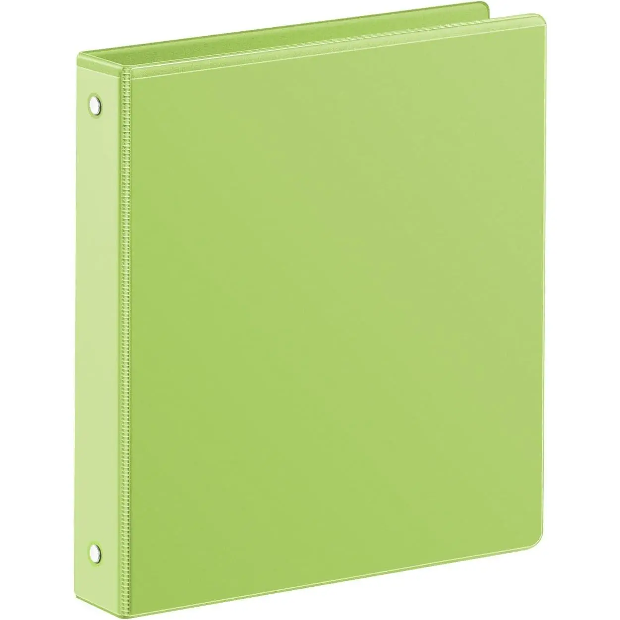 1 Inch 3 Ring Binder, Clear 1'' View Presentation Binders with 2 Pockets, Fits 8.5 x 11 Letter Size, Durable Polypropylene, Non-Stick & PVC-Free for School, Office &  ( Green)