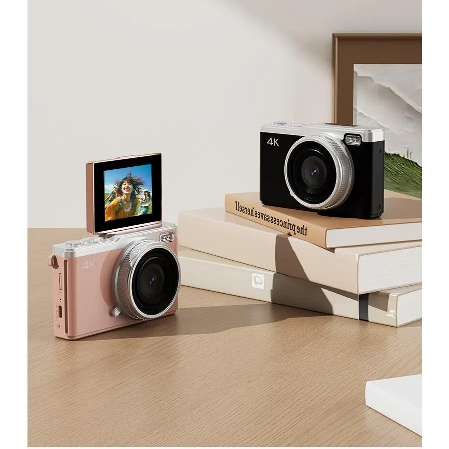 Vintage Compact CCD Digital Camera with CCD Sensor, 16x Zoom, 2.4" Display, HD Touchscreen, Rotating Screen, Selfie Function, Phone Sync, Memory Card Compatibility, Portable Point & Shoot Camera for Students
