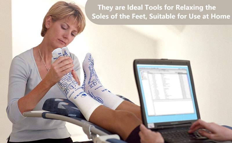 YAMMI Reflexology Socks with Tools and Gloves Set, Unisex Pressure Point Socks with Reflexology Tools, Acupuncture Socks Kit for Foot Massage, Foot Massage Sock Guide Body Care Comfort