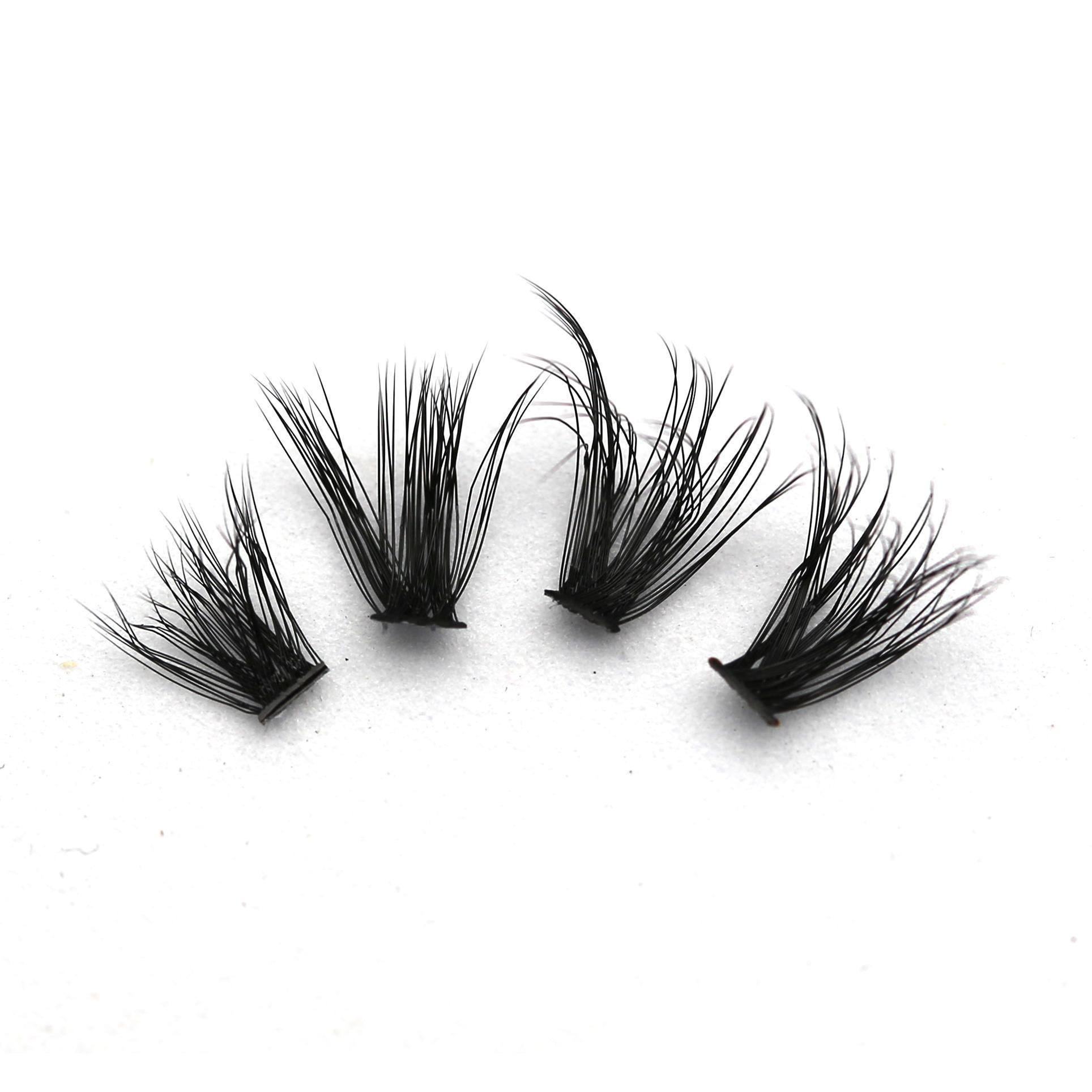 10-20mm Cluster Eyelashes Extensions, 1 Set Eyelash Cluster Kit with Tweezers, Glue, Remover & Brush, DIY Eyelash Kit, Volume Focused Lashes, False Eyelash Set