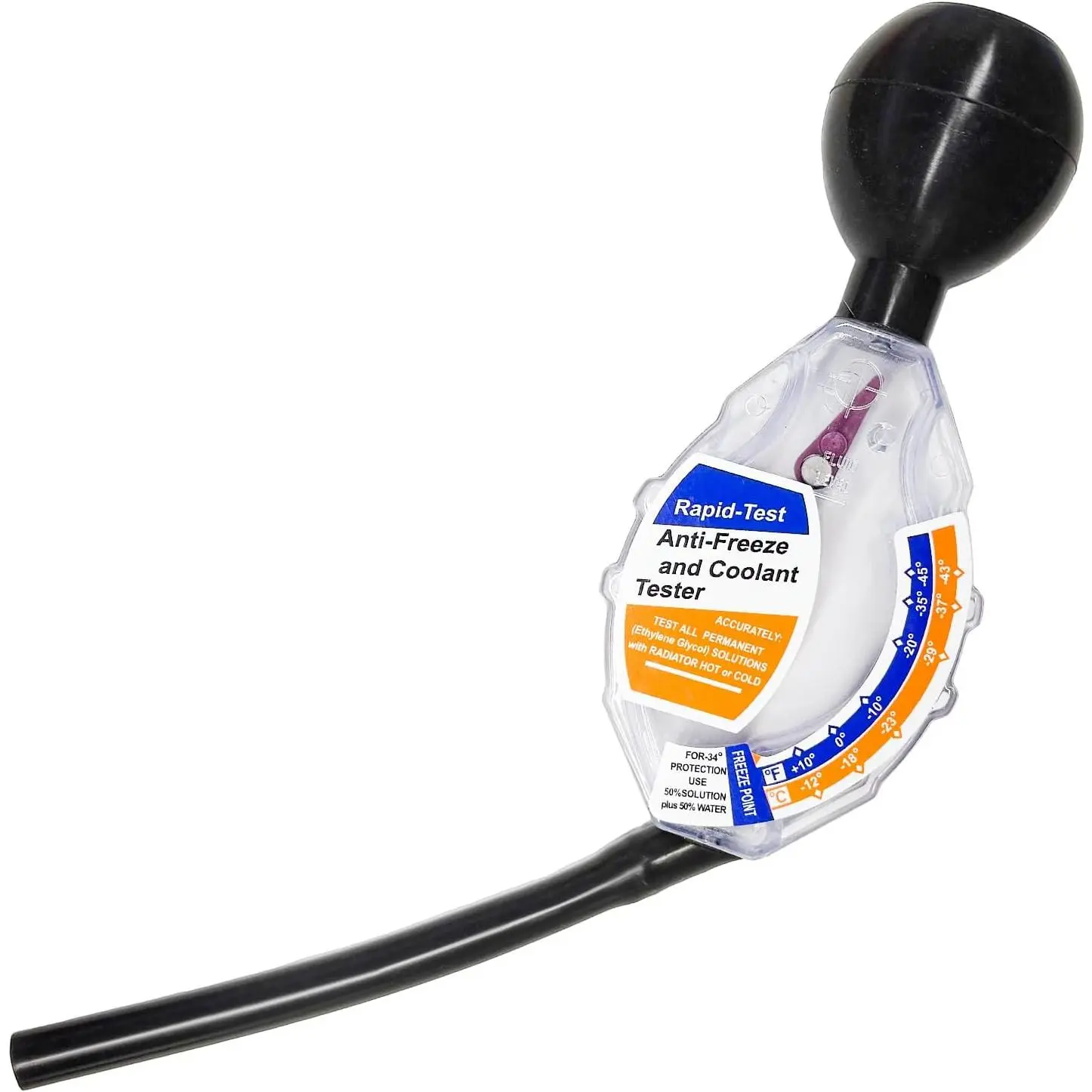 Coolant Tester, Accurate Dial Type Coolant Hydrometer Tester, 6/12/24V   Liquid Densitometer, Quality Automotive Antifreeze Tester for Ethylene Glycol Coolant
