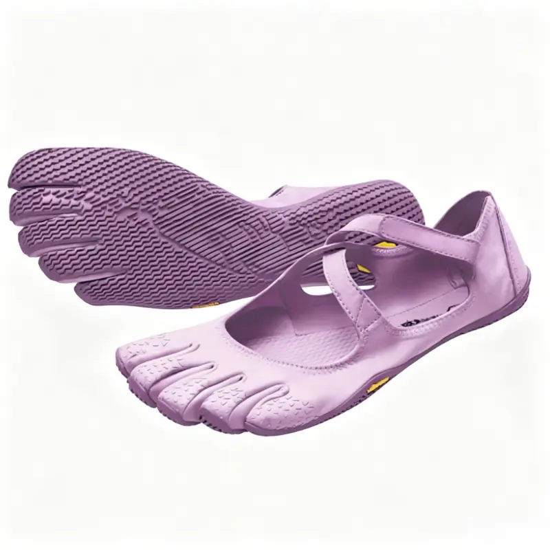 Womens Purple Five-Finger Yoga Shoes| Adjustable Straps, Non-Slip Barefoot Training Shoes for Pilates & Dance