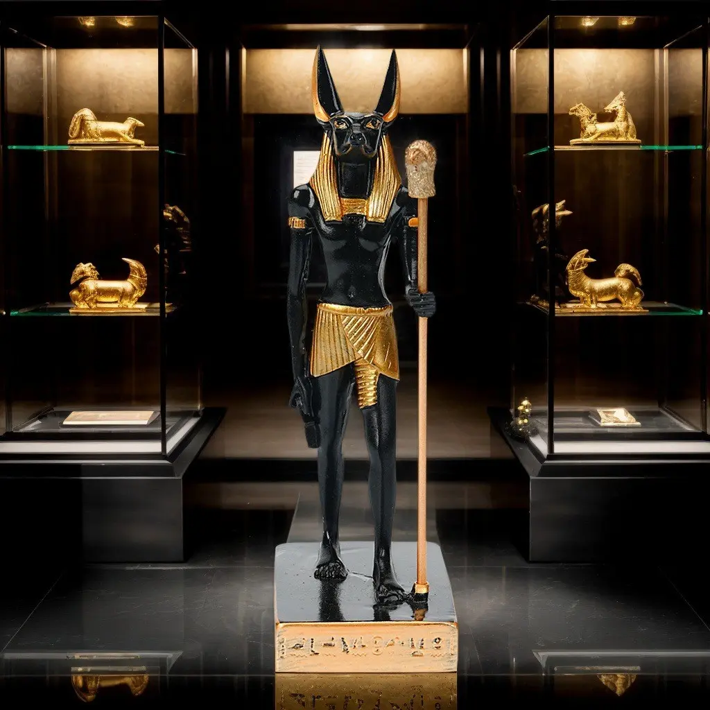 Ancient Egyptian Anubis Resin Statue Figurine, Vintage Decor For Home & Garden, Anime Inspired Sculpture Room Ornament, Luxury Lamp Base, Unique Travel Souvenir & Ideal Holiday Gift