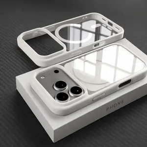 magnetic Phone Case – Premium Transparent Magnetic Wireless Charging Case, Compatible with iPhone 17 Pro Max/17/16/15/14/13/12/11 Pro Max Plus Mini/17 Air/17 Pro; Features Flexible Edges and a Sturdy Protective Back Panel with Shock-Absorption C