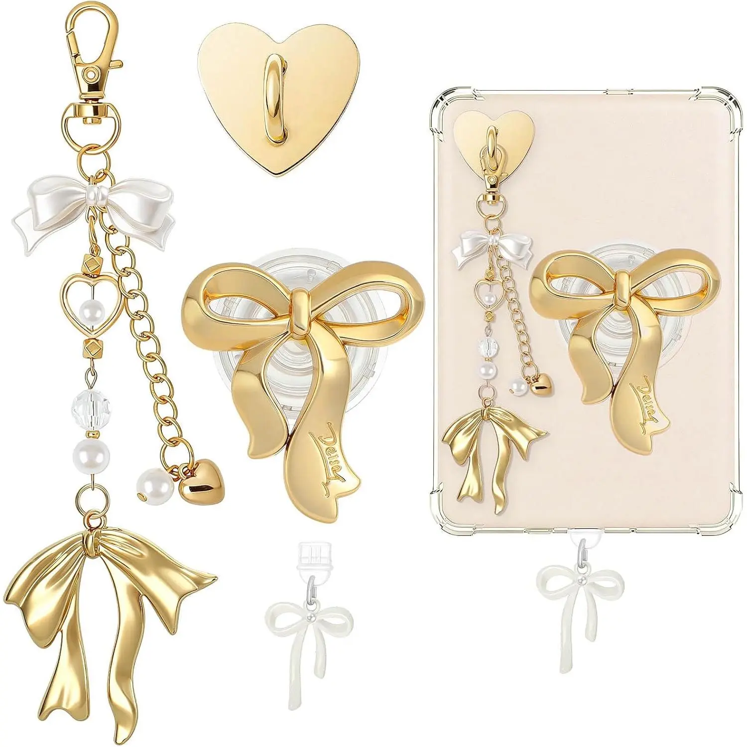 Cute Kindle Charms Set with Kindle Pop Socket & Dust Plug Charm Type C. Personalize with Kindle Charm Chain. Essential Kindle Paperwhite Accessories (11th/12th Gen) & Gifts for Book Lovers